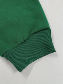 Hillman College Emblem 250g Women's Plus Size Casual Sweatshirt 2026 - 綠色 - 查看 6