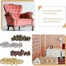 100 Pcs Upholstery Tacks For Decorative Furniture Upholstery Nails 11*16MM Vintage Head Diameter Brass Daisy Thumb Tack Push Pin Furniture DIY Decorative