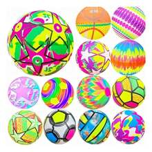 Kit Of 20 Assorted Inflatable Vinyl Beach Balls For Children - Multicolor - View 2