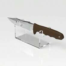 Acrylic Knife Display Stand Fixed Blade Knife Collection Display Stand Holder For Single Knife Home Decor Kitchen Items Kitchen Accessories Kitchen Kitchen Tools - Transparent - View 1