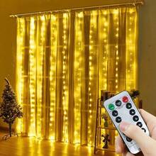 Christmas LED Curtain Lights, 8 Modes, USB Powered, Atmosphere Lights For Decoration, New Year, Valentine's Day, Bedroom, Birthday, Holiday, Wedding, Party, Indoor Window