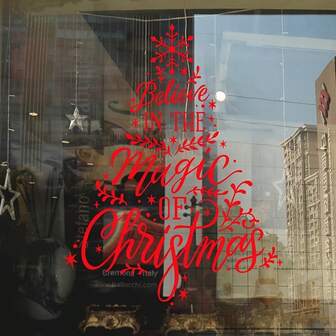 40x51cm "Believe In The Magic Of Christmas" Holiday Atmosphere Wall Decal For Bedroom, Living Room Decor