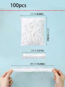 90-100pcs/190-200pcs Transparent Plastic Cover PE Thin Film Plastic Bags For Bowl Cover Leftover Food Cap, Kitchen Essentials To Keep Your Food Fresh And