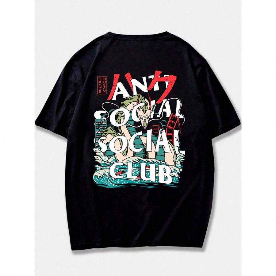 Men T-Shirts - 黑色 - 查看 1