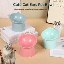 Pet Cat/Dog Slanted Bowl With Spine Protection, Anti-Tipping