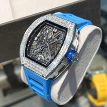 ONOLA JN302 Fashion Men's Barrel Shaped Mechanical Watch With Automatic Chain Hanging Hollow Tourbillon, Shining Decoration, Ideal Gift For Men