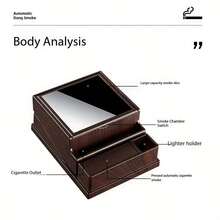 1pc New Design One-Button Automatic Pop-Up Cigarette Box - Black/Red Wood Grain/Carbon Fiber/Walnut Grain/Four Colors Available 40 Cigarettes Large Capacity - Modern And Simple Style ABS Material - Men's Cigarette Box Including Lighter Card Slot, Dad's Gift - This Portable Gift Box Is Very Suitable For Parties, Birthdays, Father's Day