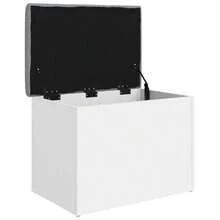 vidaXL Aufbewahrungsbank Weiß 62 x 42 x 45 cm Holzwerkstoff