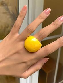 1pc Fashionable Geometric Resin Ring For Women,Gift For Holiday Or Daily Use - Resin Ring - View 18