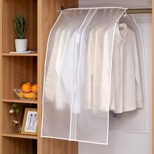 2/1 pieza Fundas transparentes para prendas con cremallera, fundas antipolvo para perchas para el hogar, almacenamiento de armario en dormitorio