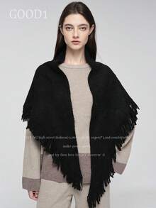 1 pieza Pañuelo triangular de color liso, chal de moda minimalista para salidas casuales, fiestas, de alta gama