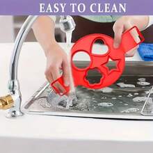 1PC Pancake Maker Non-Stick Cooking Tools Round Heart Square Flower Pancake Maker Egg Cooker Frying Pan Egg Mold Kitchen Baking Accessories, Kitchen Cooking Supplies - Multicolor - View 7