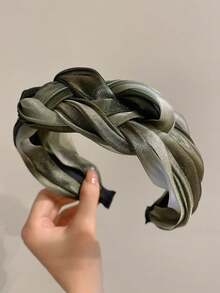 1pc Braided Gradient Color Headband, Fashion High-End Wide-Brimmed Hair Hoop ,Head Piece Hairband Head Accessories Beauty Home Hair Accessories - Multicolor - View 9