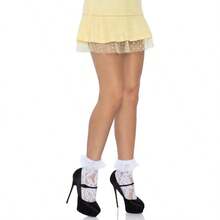 2025Women's Ruffle Cuff Lace Anklet Socks - 白色 - 查看 2