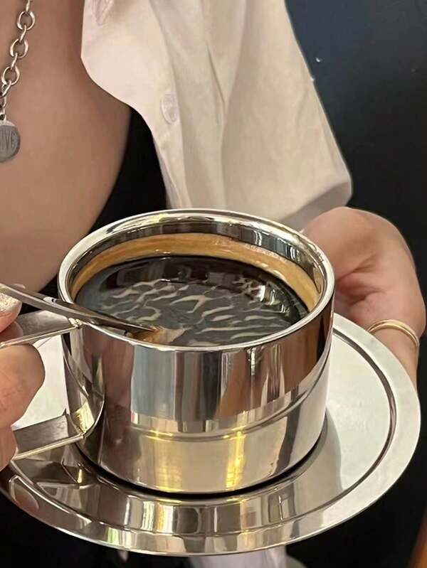 3pcs/Set Stainless Steel Coffee Cup Set Back To School