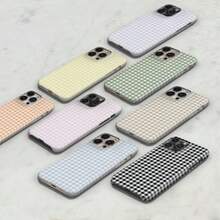 Grid Pattern Glossy Film Phone Case For IPhone 17 Air/16/15/14/13/12 Pro Max 14 15 16 17 Plus 11/X/Xsmax/Xr/7/8/Se Thickened Double-Layer 2-In-1 Drop-Proof Protective Case For Samsung S21 S22 S23 S24 S25 PLUS/ULTRA/FE/EDGE A71 A56 A55 A54 A53 A52 A36 A34 A06 A13 A14 A15 A16 A23 A25 A26 Anti-Yellowing And Bright Colors - 黃色 - 查看 3