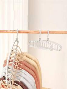 Multifunctional 360° Rotatable Space-Saving Perforated Clothes Hanger Clothes Drying Rack Storage Rack, Student Dormitory Home Space-Saving Spiral Plastic Clothes Hanger, 1 Storage 11 Clothes, Suitable For Home, Dorm And Travel - Foldable Pants, Shirts And Skirt Drying Rack,For Tidy Enthusiasts, Renters & Homeowners Seeking Efficient Closet Organization - Multicolor - View 6