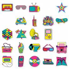 50pcs/Pack 80s Cartoon Retro Graffiti Stickers, Reusable Stickers Suitable For Holidays Decoration (Halloween, Christmas, Easter), DIY On Water Bottles, Laptops, Skateboards, Vibrant Aesthetic Graffiti Set For Journals, Scrapbooks, Party Supplies, Great For Winter, New Year