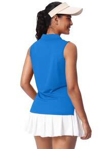 Women's Sleeveless Golf Shirts UPF 50+ Quickly Dry Tennis Polo Lightweight Sports Athletic Tank Tops - Hồ Xanh - Xem 6