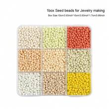 3mm Seed Beads Kit, Assorted Colors Glass Seed Beads Kit For Jewelry Making, DIY Bracelets Necklaces Earring Jewelry Making Supplies, Jewelry Handicrafts