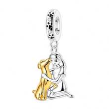 1 قطعة من الفضة المطلية بالذهب قلادة على شكل كلاب من أنواع الريتريفر الذهبي والبومرانيان والبيجل والبلدوج والشنوزر، مناسبة لصنع الأساور والقلائد والمفاتيح والمجوهرات DIY، هدية مناسبة للأصدقاء والعائلة للاستخدام اليومي