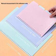 8pcs/Set Loose Leaf Divider Pages, Colored Separation Sheets For Notebooks, Diaries, Planners - Pink, Purple, Green, Blue - Learning Supplies, Back To School, Office Stationery, Birthday, Thanksgiving Gifts, School Prizes And Rewards