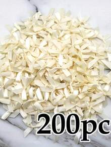 (200 piezas/50 piezas por bolsa) Lazos de cinta de 4 cm de colores surtidos, para envolver regalos y hacer pinzas/diademas para el cabello