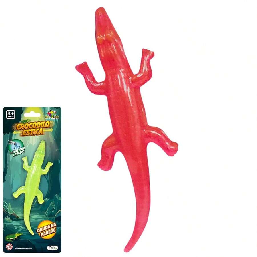 Crocodile Stretch Sticks To The Wall Elastic And Soft New - Rojo - Ver 1