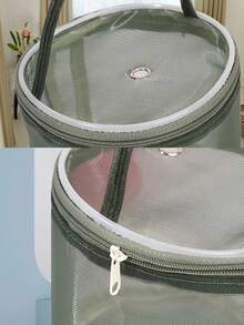 Large Capacity Drawstring Yarn Storage Bag - Easy Rotating Drum Design, With Threading Hole And Handle, Convenient For Travel, Space-Saving, Suitable For Beginner Knitters And Elderly, Ideal Gift For Christmas And Thanksgiving, Also Suitable For Handmade, Craft Storage And Craft Materials, Portable Design, Small And Durable, Made Of Polyester, Perfect Gift For Christmas And Thanksgiving, Ideal For Storing Yarn. - Multicolor - View 4