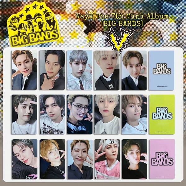 5 piezas Tarjetas fotográficas de grupo de ídolos K-Pop, tarjetas coleccionables Wav/V, tarjetas de edición especial, tarjetas de accesorios, adecuadas para guardar en portarretratos, carteras, pasaportes, también excelentes para fotografía de viaje, manualidades de scrapbooking, decoración, regalos, recompensas de estudiantes, regalos de Navidad y Halloween