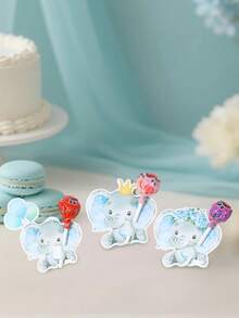 48 chiếc thẻ trang trí kẹo mút hình voi xanh, thẻ giấy đựng kẹo mút chủ đề động vật, thẻ đựng kẹo vui nhộn, đồ thủ công trang trí kẹo tự làm dễ dàng, trang trí tiệc tiết lộ giới tính, trang trí sinh nhật lần thứ nhất, trang trí tiệc mừng em bé chào đời, trang trí đám cưới, trang trí tiệc tùng. - Voi xanh - Xem 11