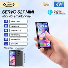 SERVO S27 迷你智能手机安卓 12.0 内存 2GB ROM 16GB 双卡 4.0 英寸显示屏 4G WCDMA 手机 - 灰色 - 查看 14