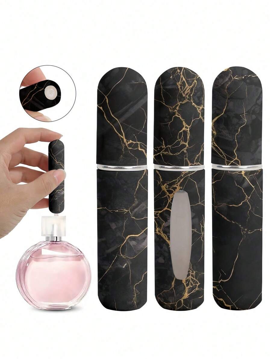 1 Piece Of 5ml Perfume Refillable Bottle For Travel, Portable Mini Spray, Unique Pattern Empty Perfume Bottle, Dating Perfume Supplement/Daily Sub Packaging Perfume/Pure Dew Package, Birthday Gift For Family And Friends! - 彩色 - 查看 1
