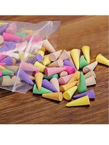 100pcs Elegant Backflow Incense Beads, Made Of Natural Floral & Herbal Ingredients, Fragrant & Fresh Air Purifying, Multiple Scent Options Available Including Mixed Sampler, Suitable For Home, Living Room, Bedroom, Bathroom, Long-Lasting Odor Removal, Workplace, Entertainment Venues