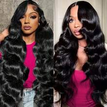 NARNI 34 Inch Wear And Go Glueless Wigs Human Hair 250% Density Pre Plucked Pre Cut 6x4 HD Body Wave Lace Closure Wigs Human Hair For Women 5x5 Glueless Human Hair Wig Wear To Go Natural Black - Natural Black - View 4