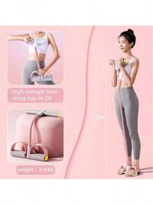 Multifunctional Tension Rope, 4 - Tube Elastic Yoga Pedal Puller Resistance Band, Natural Latex Tension Rope Fitness Equipment, Suitable For Abdomen/Waist/Arm/Leg Stretching And Weight - Loss Training