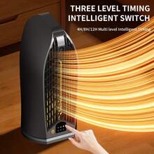 1 pièce Radiateur électrique portable oscillant automatique 1200W pour bureau/dortoir/voyage, chauffage rapide par PTC, puissant souffleur d'air chaud pour usage domestique - Prise de type UE C (220-240 V) - Voir 8