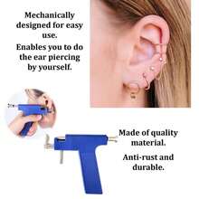 98pcs Professional Ear Piercing Gun Tool Kit,Ear Studs Nose Navel Lips Tongue Piercing Gun Machine Safty Sterile PiercerProfessional Ear Piercing Gun Tool Set Professional Ear Piercing Gun Tool Set 98pcs Ear Studs Steel Ear Nose Navel Body Piercing - Multicolor - View 13