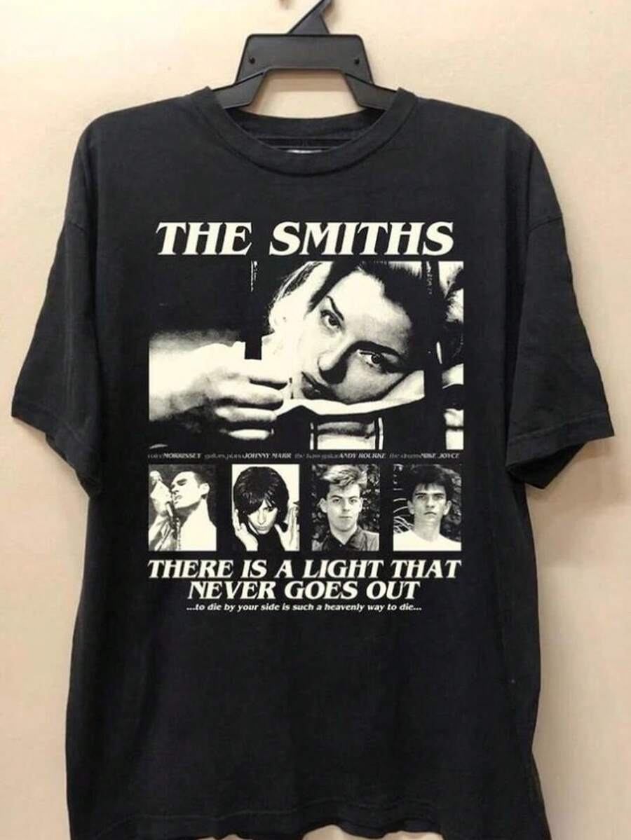 Vintage  Music Band T-Shirt, 90s, Smiths Album Shirt, Graphic Gift For Men, Gift For Women O - 黑色 - 查看 1