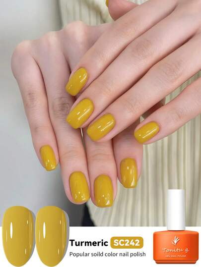 Tonitu g. Tonitu G 7ml Gel Nail Polish – Green Yellow Soak-Off, UV/LED Curing, Semi-Permanent Gel Polish For Autumn And Winter Manicure At Home Salon & Nail Art, Gift For Women