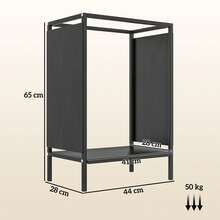 Firewood Racks - Musta - Näytä 5