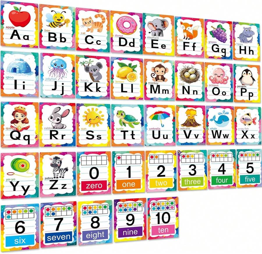 Alphabet Letters For Wall - ABC Alphabet Poster Classroom Wall Alphabet ...