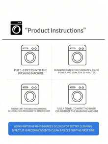 洗衣机清洁片 - 家用洗衣机专用泡腾深层清洁除臭片 - 彩色 - 查看 6
