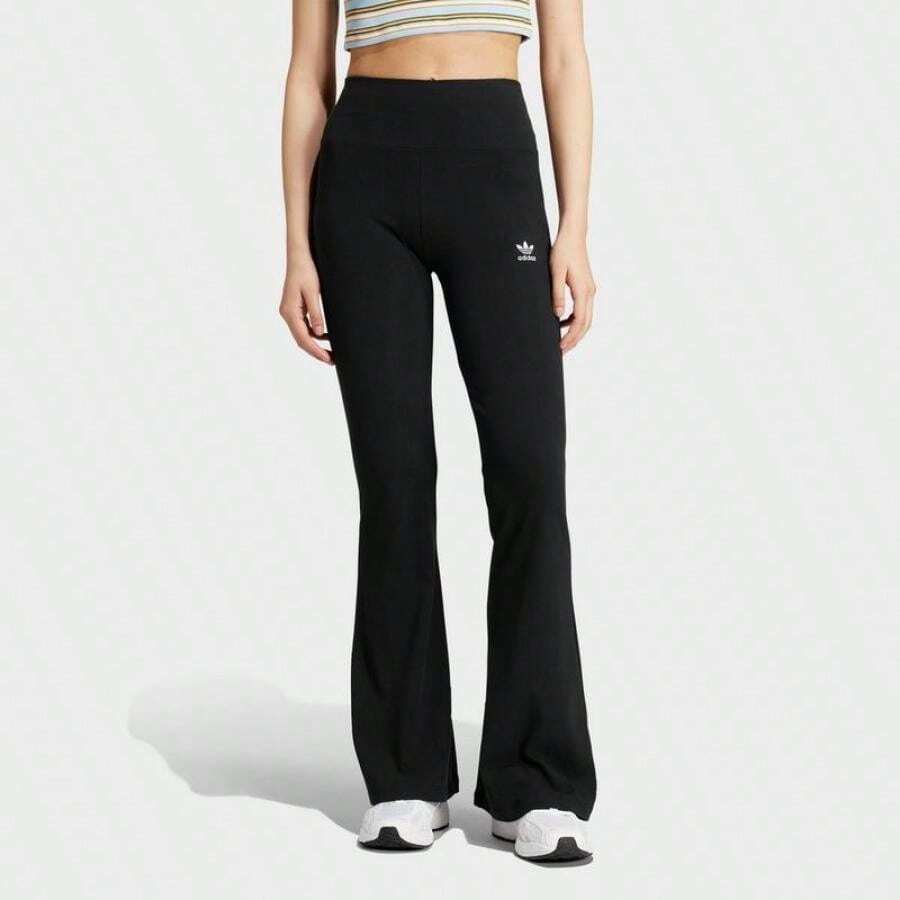Women's  Essentials Rib Flared Leggings |  | Women Outdoor Leggings - IW5727-001/黑色 - 查看 1