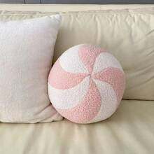 聖誕長毛絨紅色的&白色糖果球