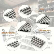 50pcs Magnetic Screwdriver Bit Set - Extra-Long 75mm, Multifunctional & Durable, Perfect For DIY & Professional Use - 藍色 - 查看 7