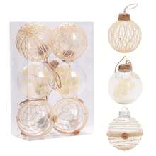 6PCS Christmas Ball Ornaments Set With Top Tier Surface Finishing Processes Decoration Suitable For Weddings Engagements Home Decor Christmas Decorations Room Decor Winter Christmas Decorations Home Christmas Gifts Christmas Decor