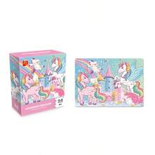 Unicorn Dreams Jigsaw Puzzle For Girls Age 3+ | 54 Pieces | Christmas Gift Idea | Educational Toy With Castle & Rainbow Scene