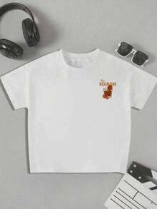 Negroni Cocktail Graphic, Men's T-Shirt With Double-Sided Print, Fashion, Casual, Crew Neck, 220gsm Cotton (1 Piece) - 白色 - 查看 2
