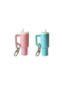 10/8/5/3/2pcs Mini Water Bottle Keychain - Street Style, Multiple Colors, Can Be Used For Keychain Accessory Charms, Wallet Charms, Cups, Wallet Accessories, Mini Water Bottle Keychain, Mini Cup Keychain, Key Ring Or Lip Balm, Cute Water Bottle Keychain, Plastic Material, A Good Gift For The Opening Season